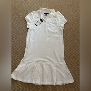 Tommy Hilfiger girls 14  white Polo Dress